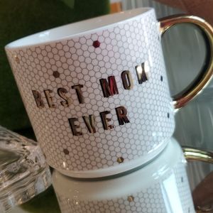 NWT Best Mom Ever Gold Bone China Cup